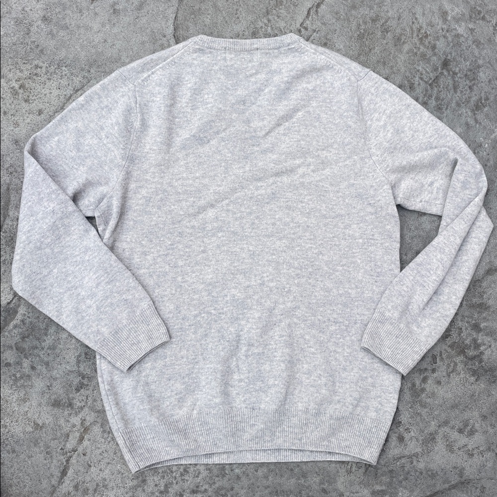 united arrow  cashmere blend green label relaxing Gray V-Neck Sweater - Picture 8 of 8